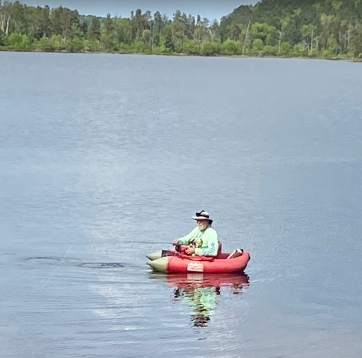 Jeff Fishing in Float Tube